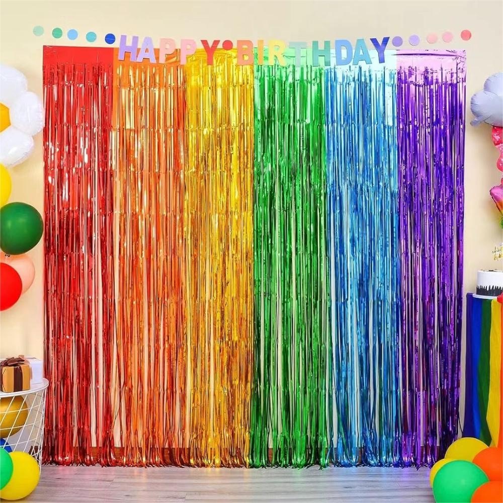 Party Backdrop Fringe Tinsel C - Tinsel Garland Decoration 评论和价格