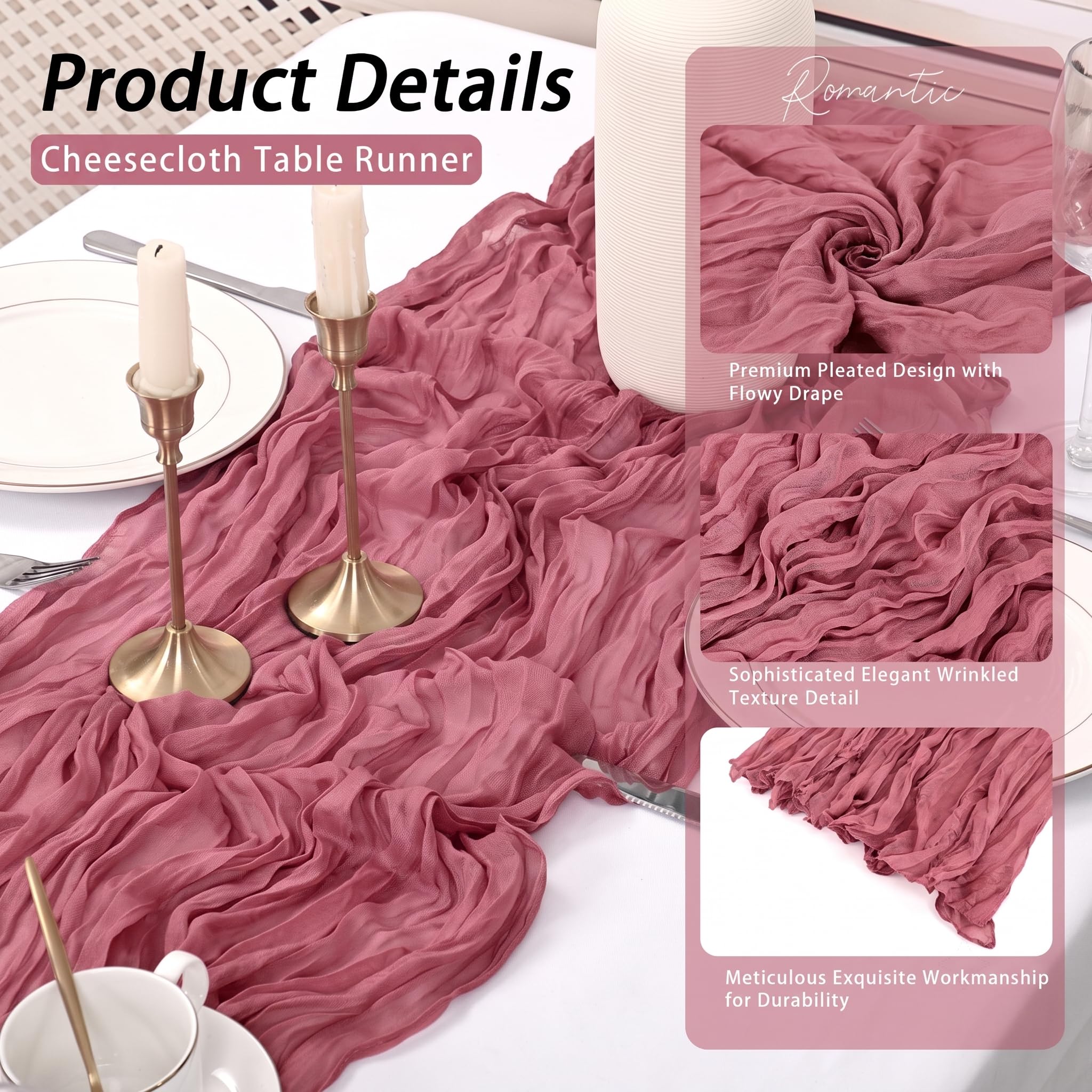 Set of 10 Table Runner Gauze C - Christmas Table Runner 评论和价格