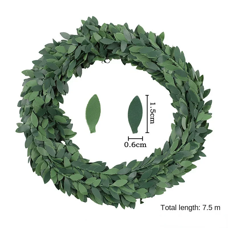7 Meters Iron Wire Green Leaf  - Christmas Wreath Fake 评论和价格
