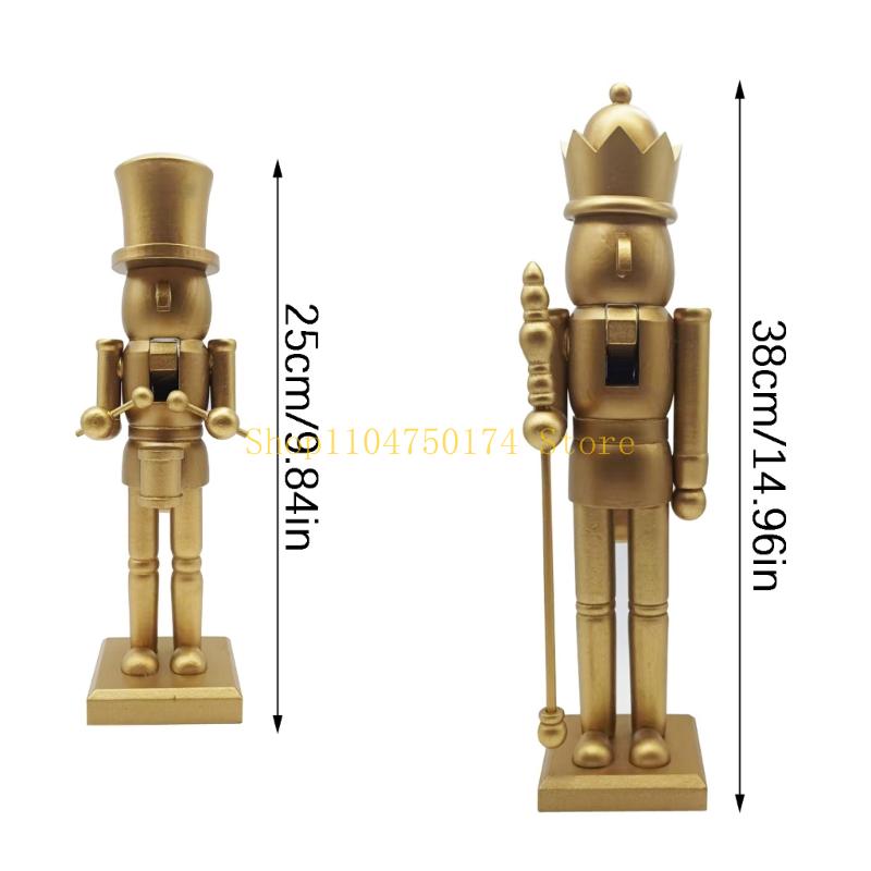 Christmas Mantels Decors, Gold - Nutcracker Figurine 评论和价格