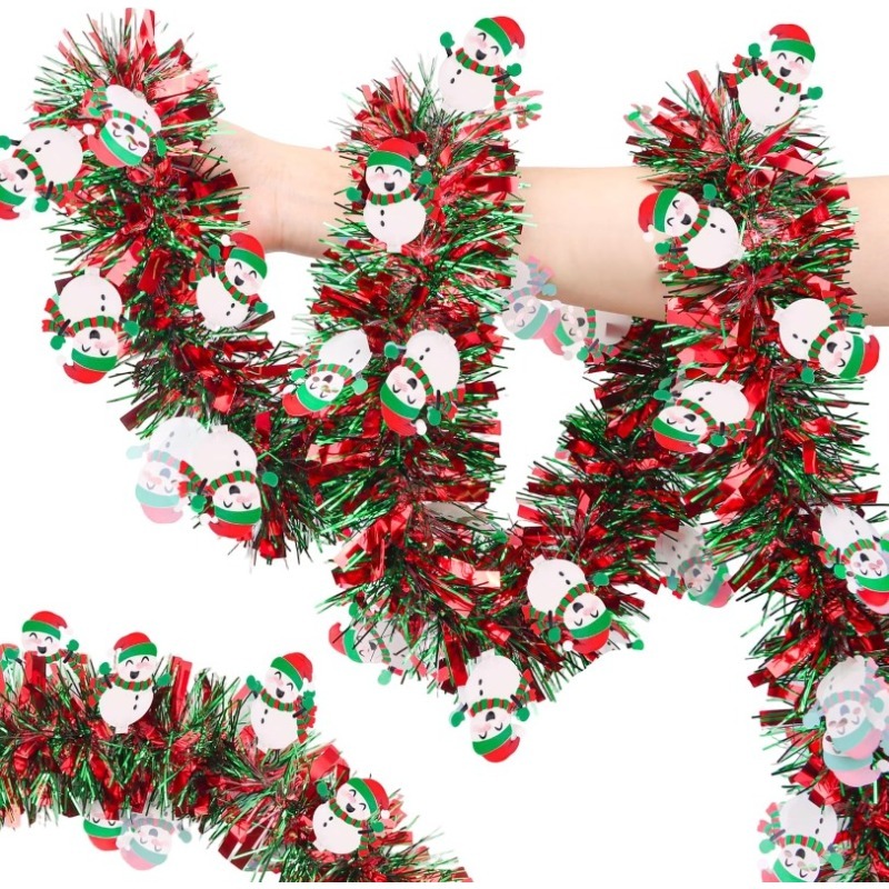 2M Red Green Christmas Tinsel  - Tinsel Garland Decoration 评论和价格