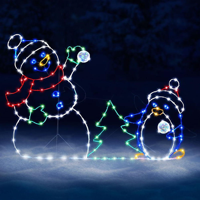 Animated LED Snowman Ornament  - Christmas Lights Outdoor 评论和价格