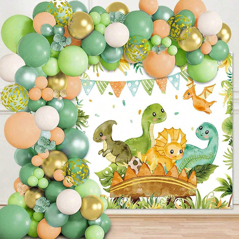 Dinosaur Balloon Set Arch for  - Tinsel Garland Decoration 评论和价格