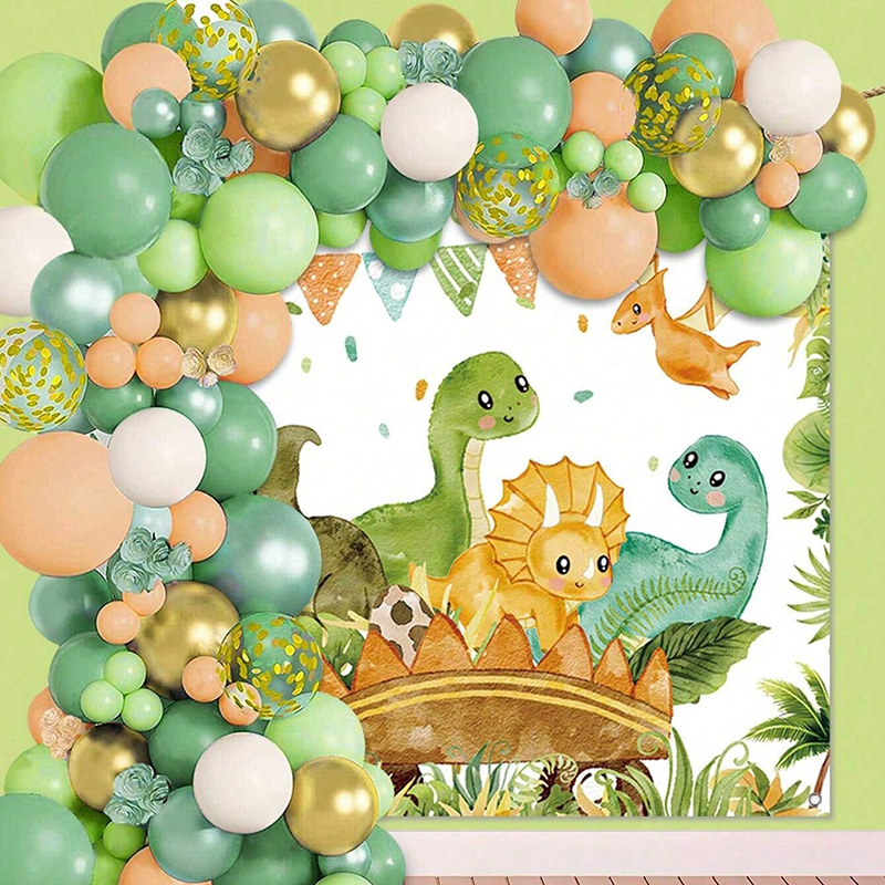 Dinosaur Balloon Set Arch for  - Tinsel Garland Decoration 评论和价格