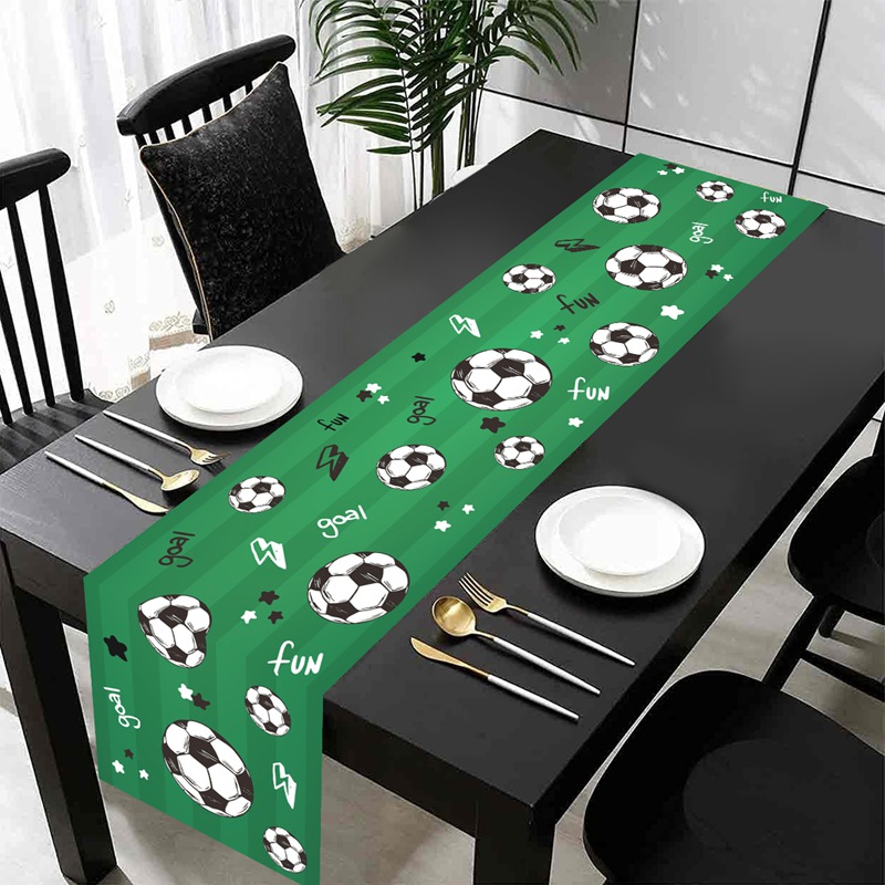 1pc Soccer/Football Party Tabl - Christmas Table Runner 评论和价格